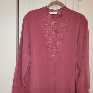 Claudia Richard Women's blouse, rose pink 22W